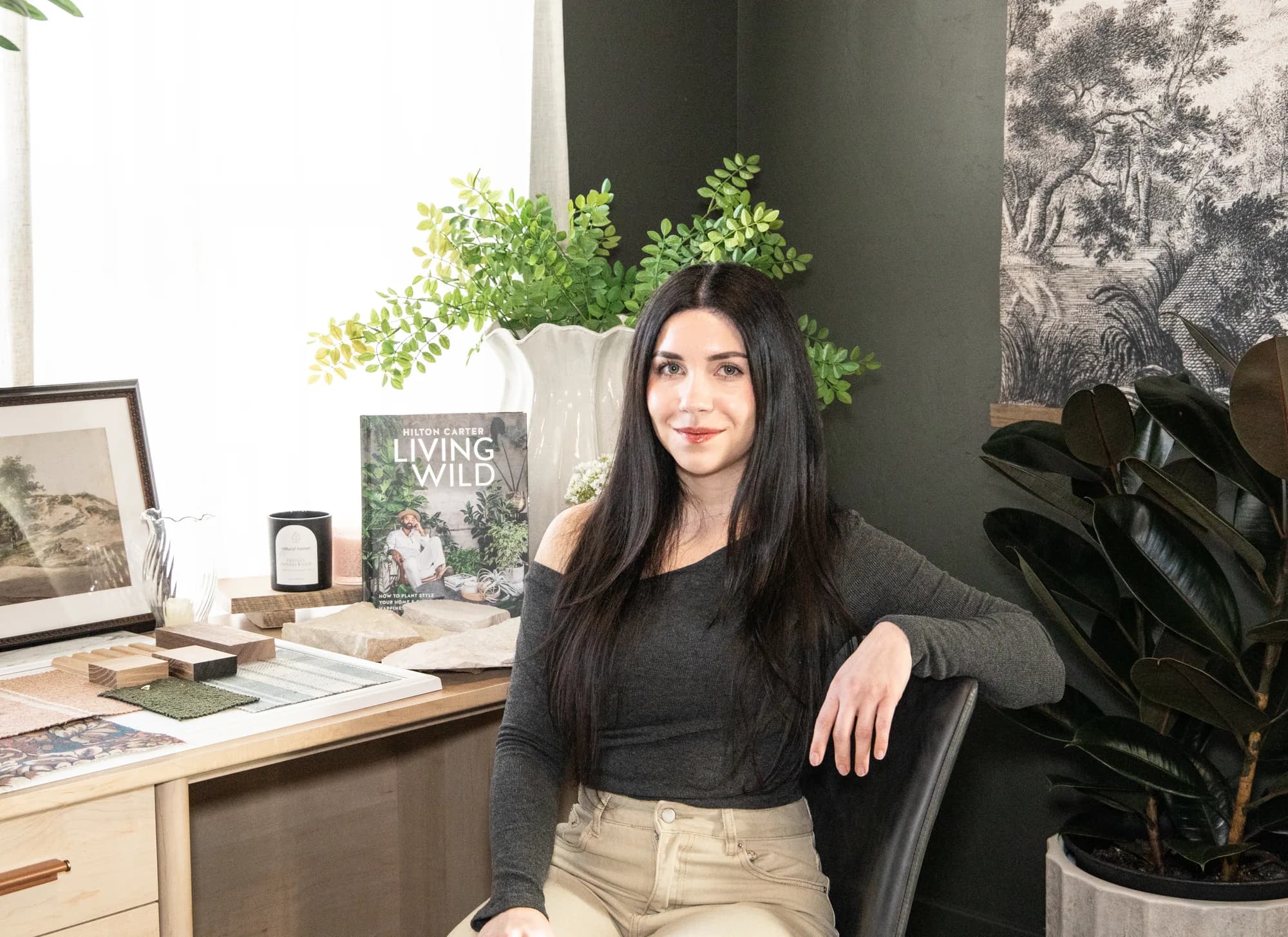 Camila, interior designer at BK Toolbox, in her studio
