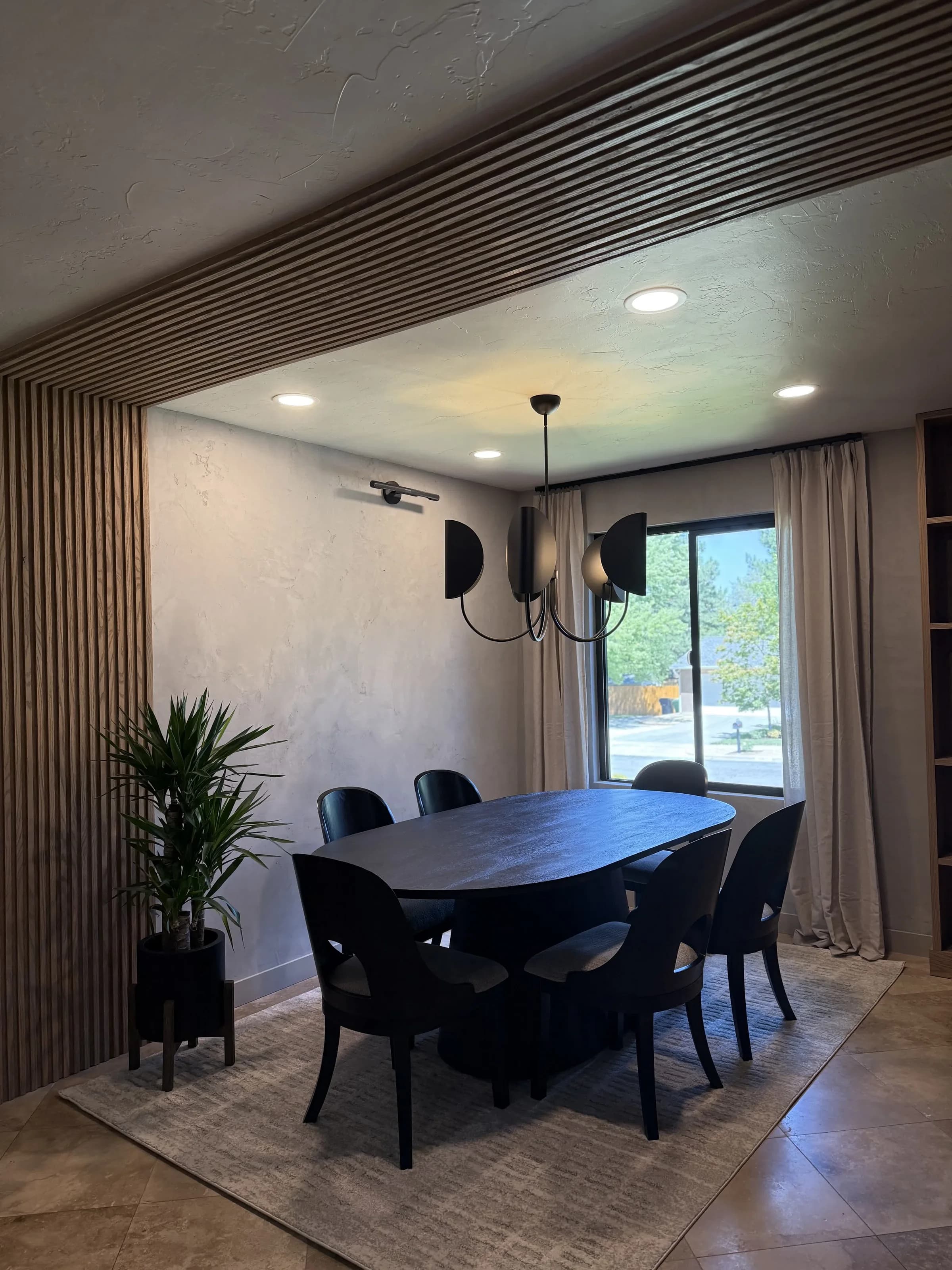 Custom dining room remodel with built-in shelving by BK Toolbox